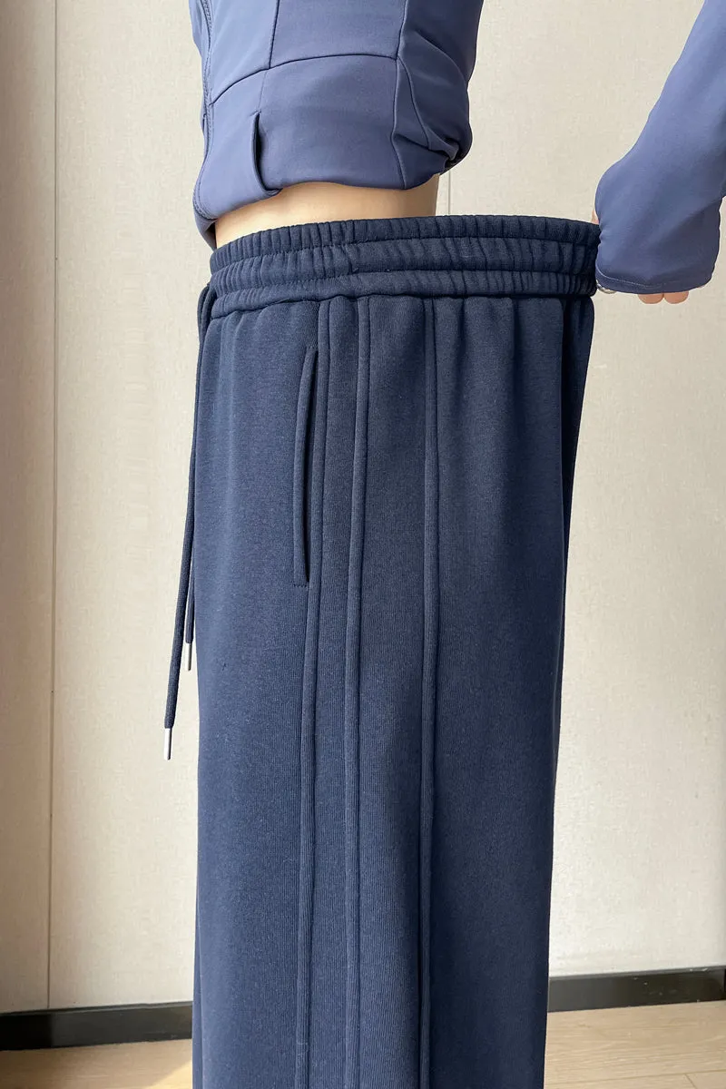 Stylish Patchwork Straight Leg Sweatpants for Women's Relaxed Fit