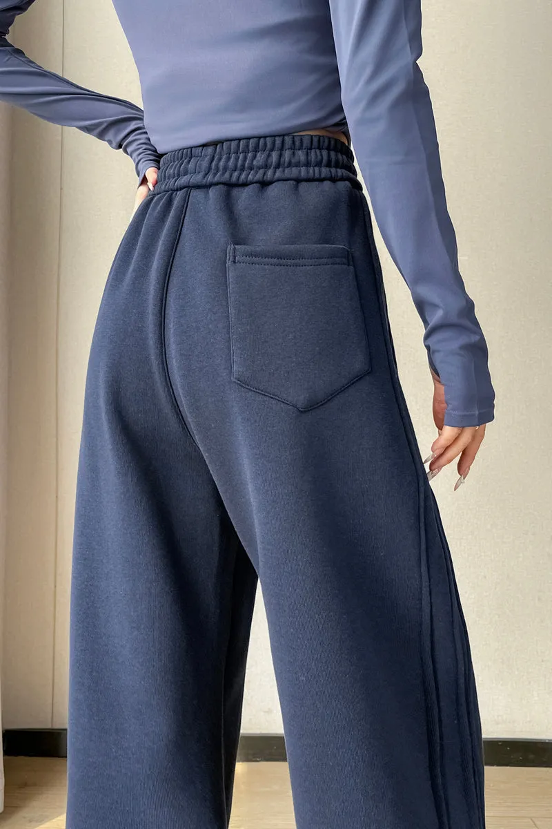 Stylish Patchwork Straight Leg Sweatpants for Women's Relaxed Fit