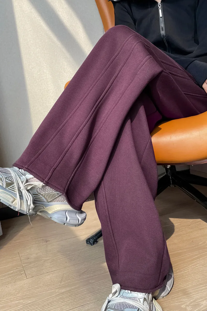 Stylish Patchwork Straight Leg Sweatpants for Women's Relaxed Fit
