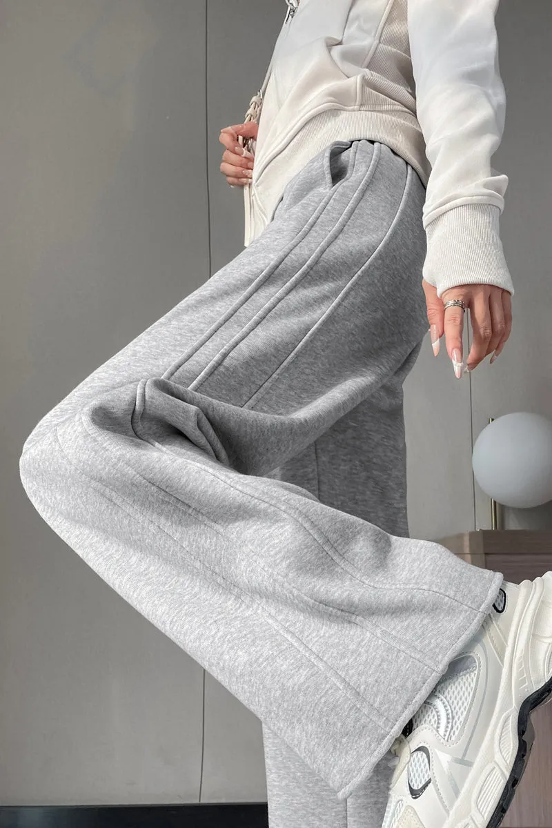 Stylish Patchwork Straight Leg Sweatpants for Women's Relaxed Fit