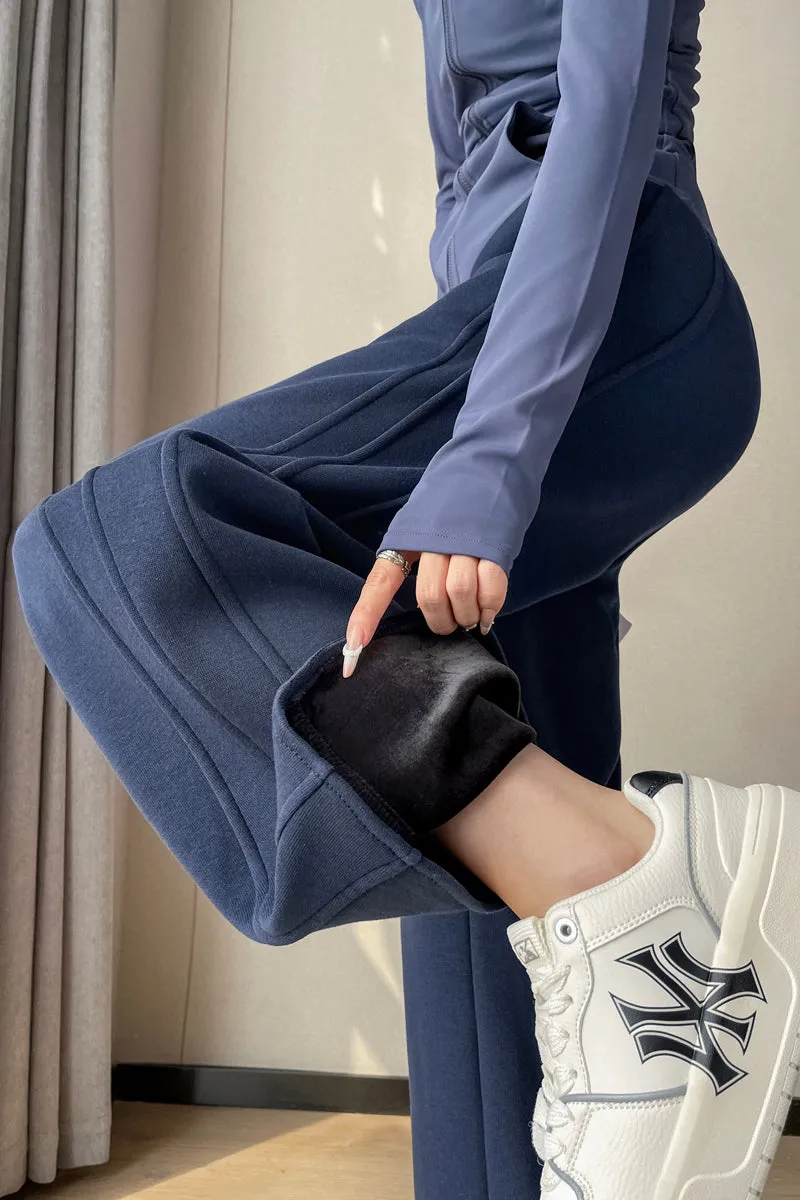 Stylish Patchwork Straight Leg Sweatpants for Women's Relaxed Fit