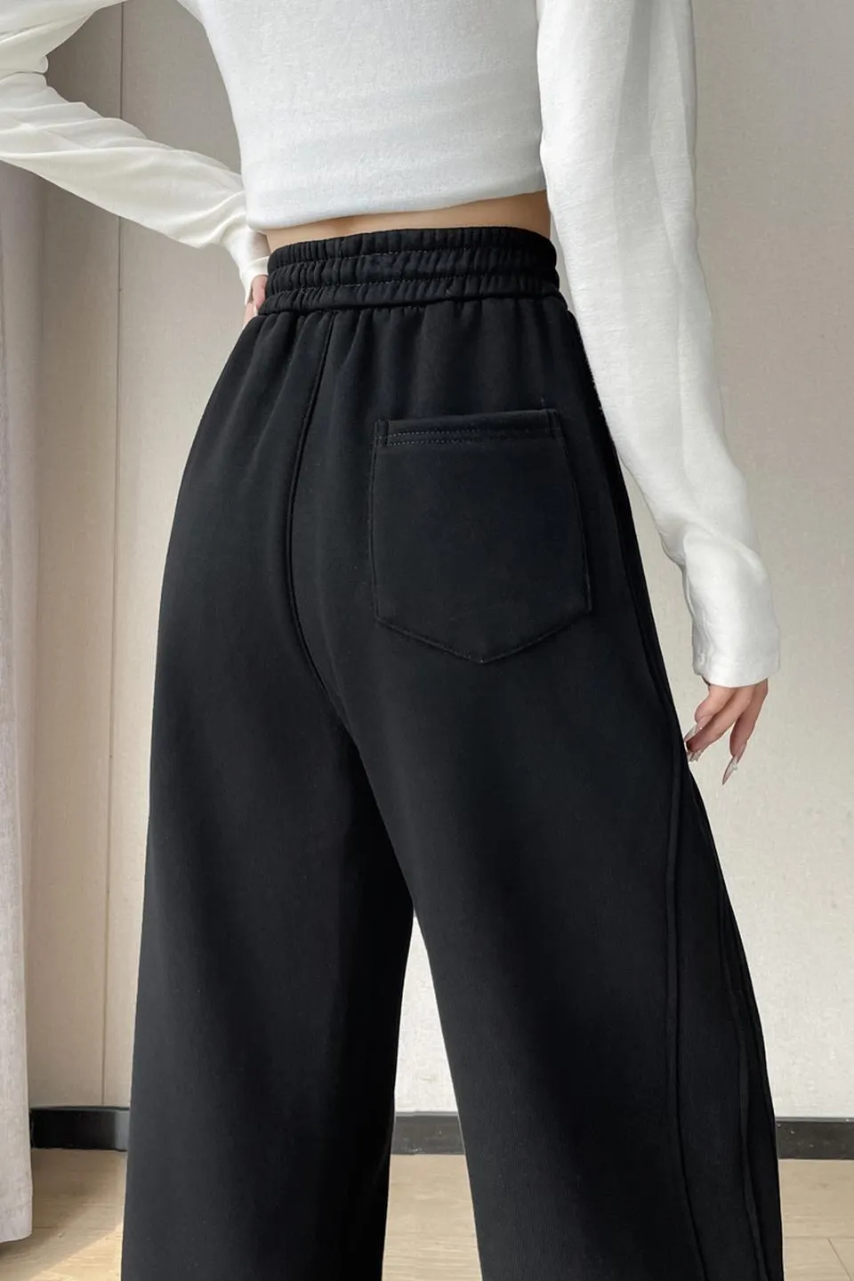 Stylish Patchwork Straight Leg Sweatpants for Women's Relaxed Fit