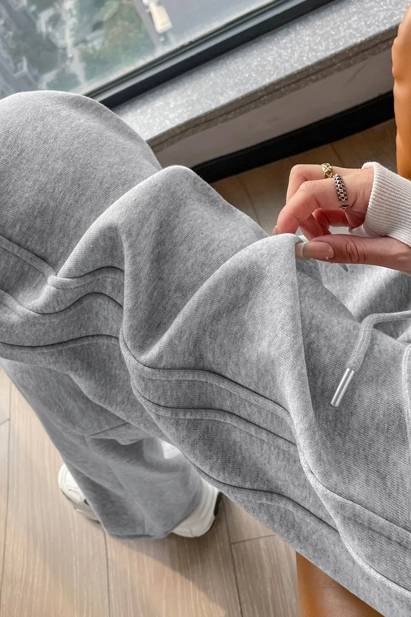 Stylish Patchwork Straight Leg Sweatpants for Women's Relaxed Fit