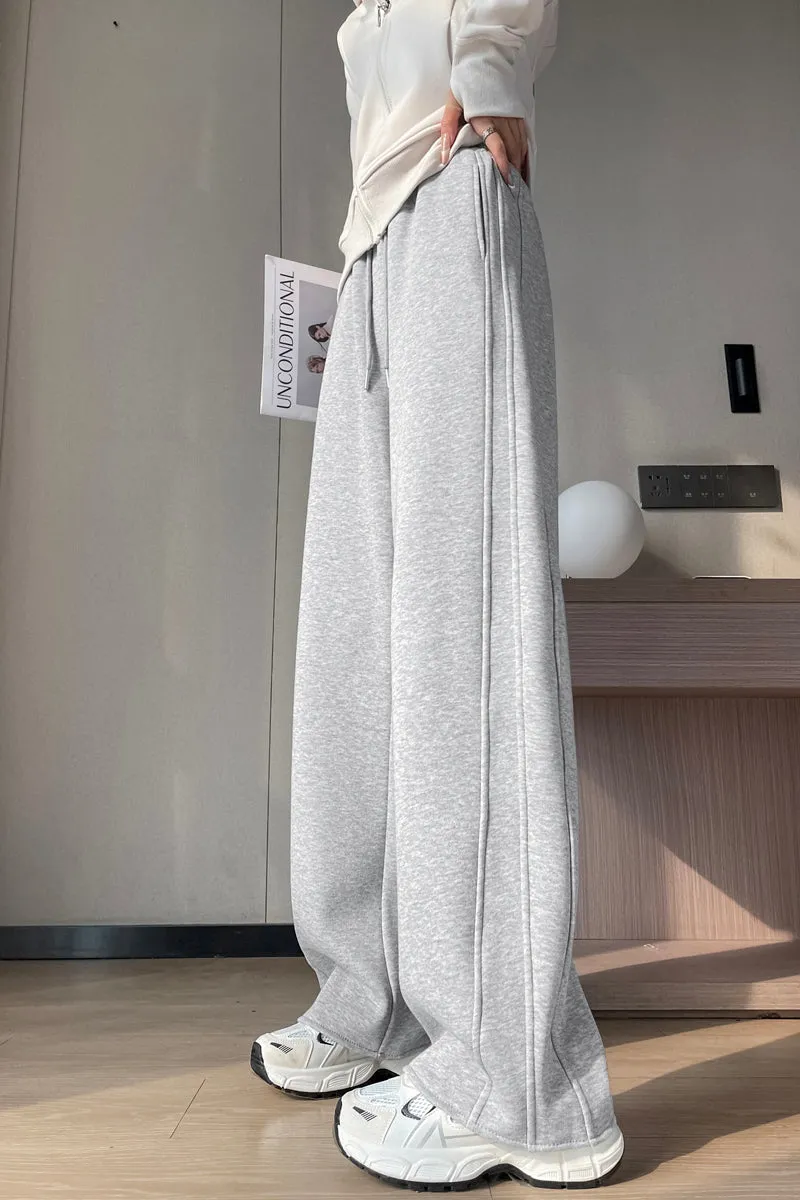 Stylish Patchwork Straight Leg Sweatpants for Women's Relaxed Fit