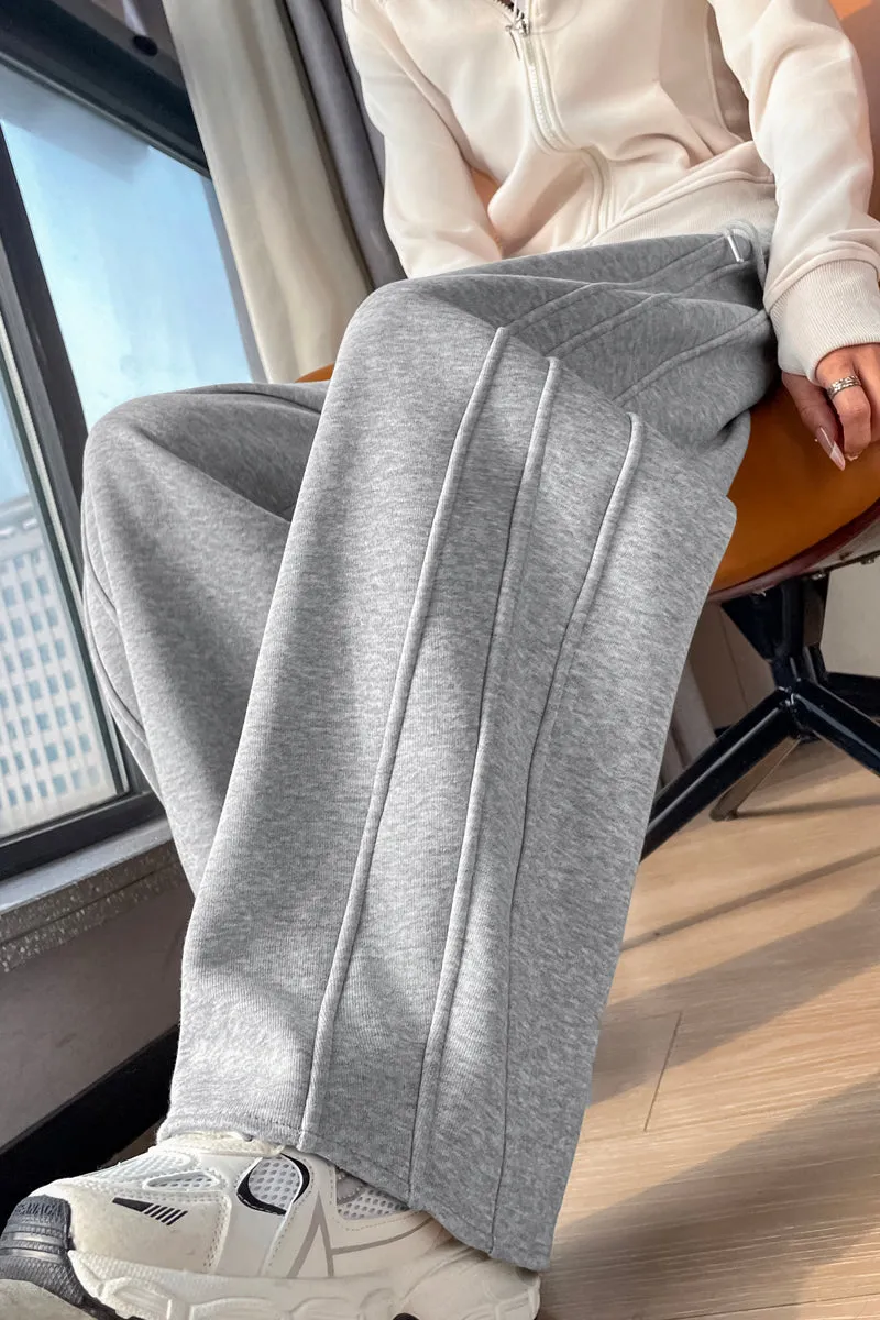 Stylish Patchwork Straight Leg Sweatpants for Women's Relaxed Fit