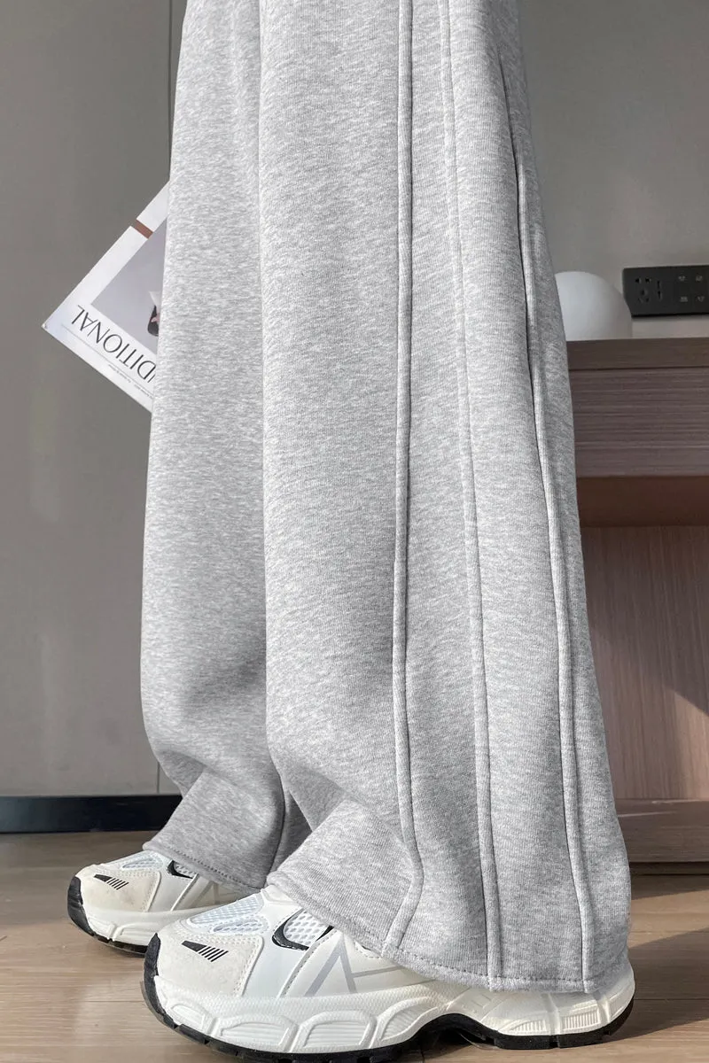 Stylish Patchwork Straight Leg Sweatpants for Women's Relaxed Fit