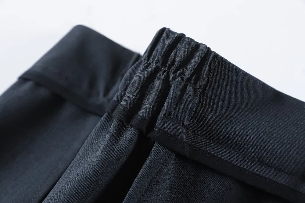 Stylish Women's Solid Patchwork Trousers for Everyday Wear