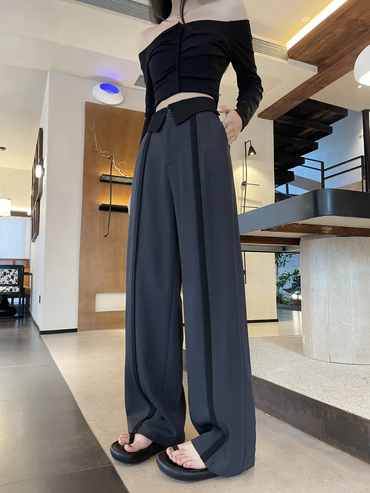 Stylish Women's Solid Patchwork Trousers for Everyday Wear