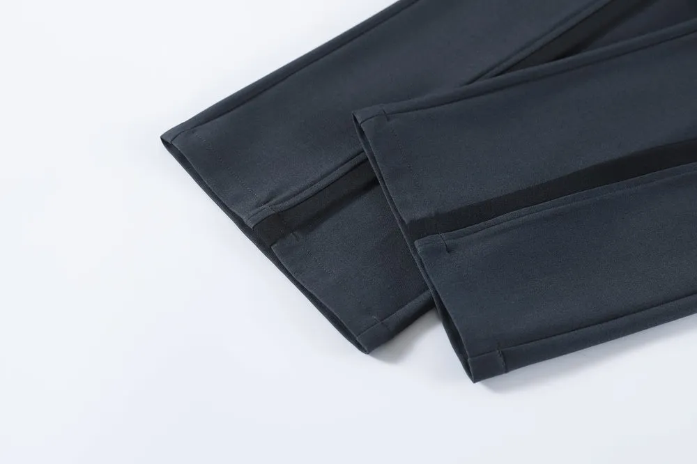 Stylish Women's Solid Patchwork Trousers for Everyday Wear