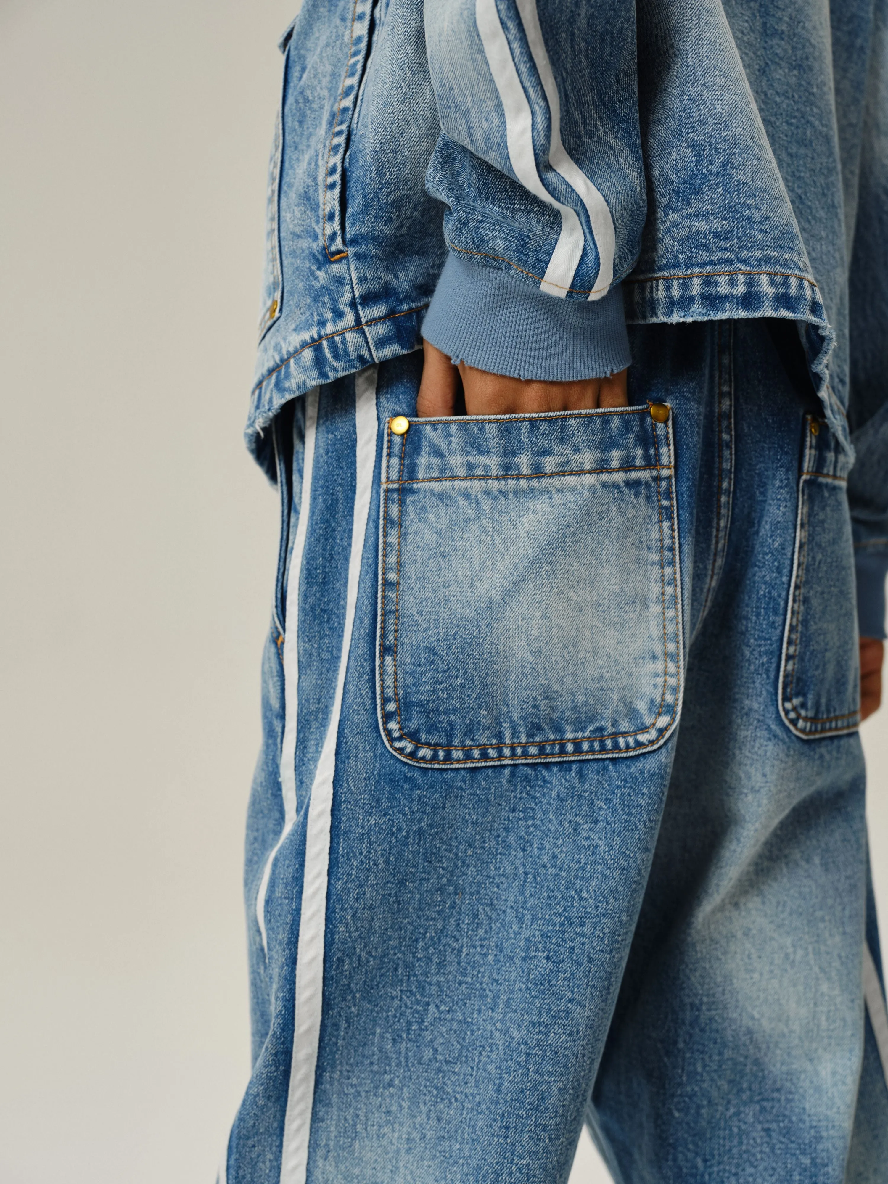 Sunfade Stripe Denim Trousers
