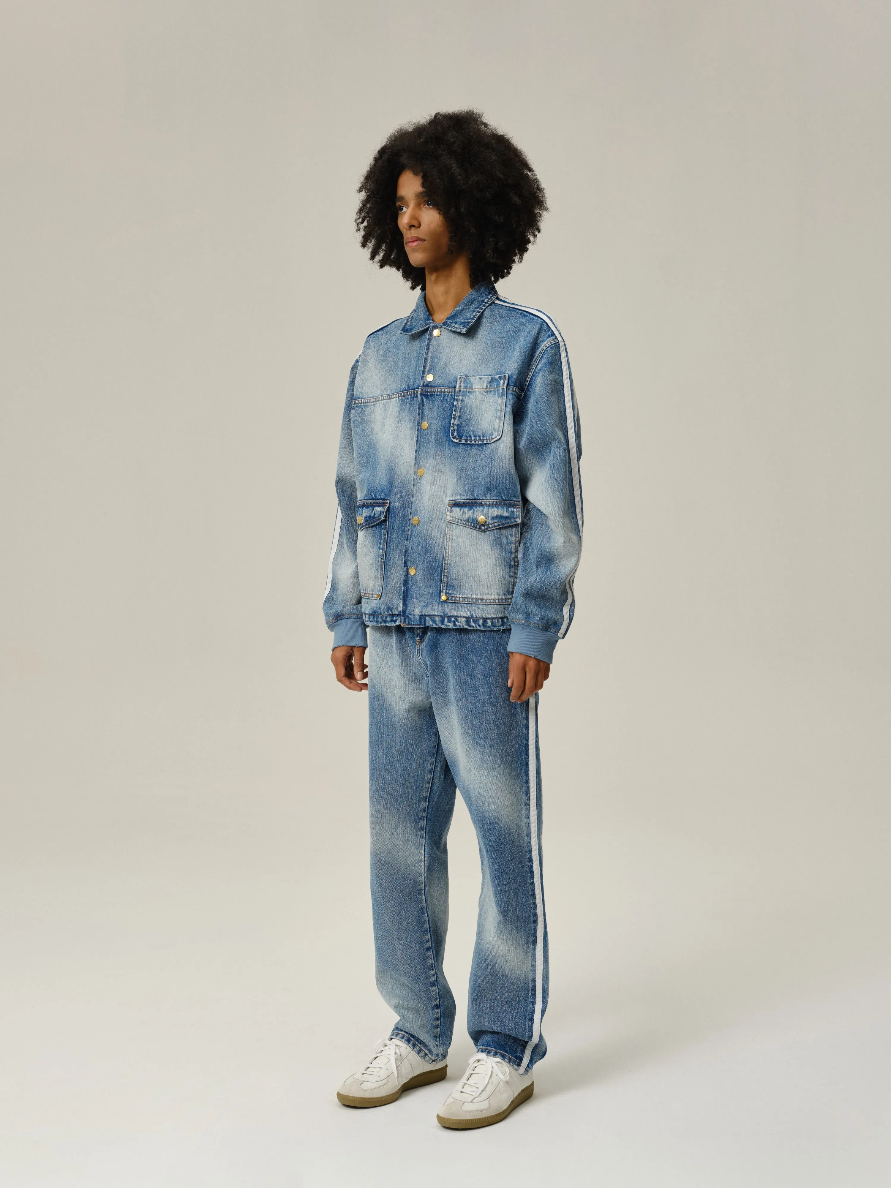 Sunfade Stripe Denim Trousers