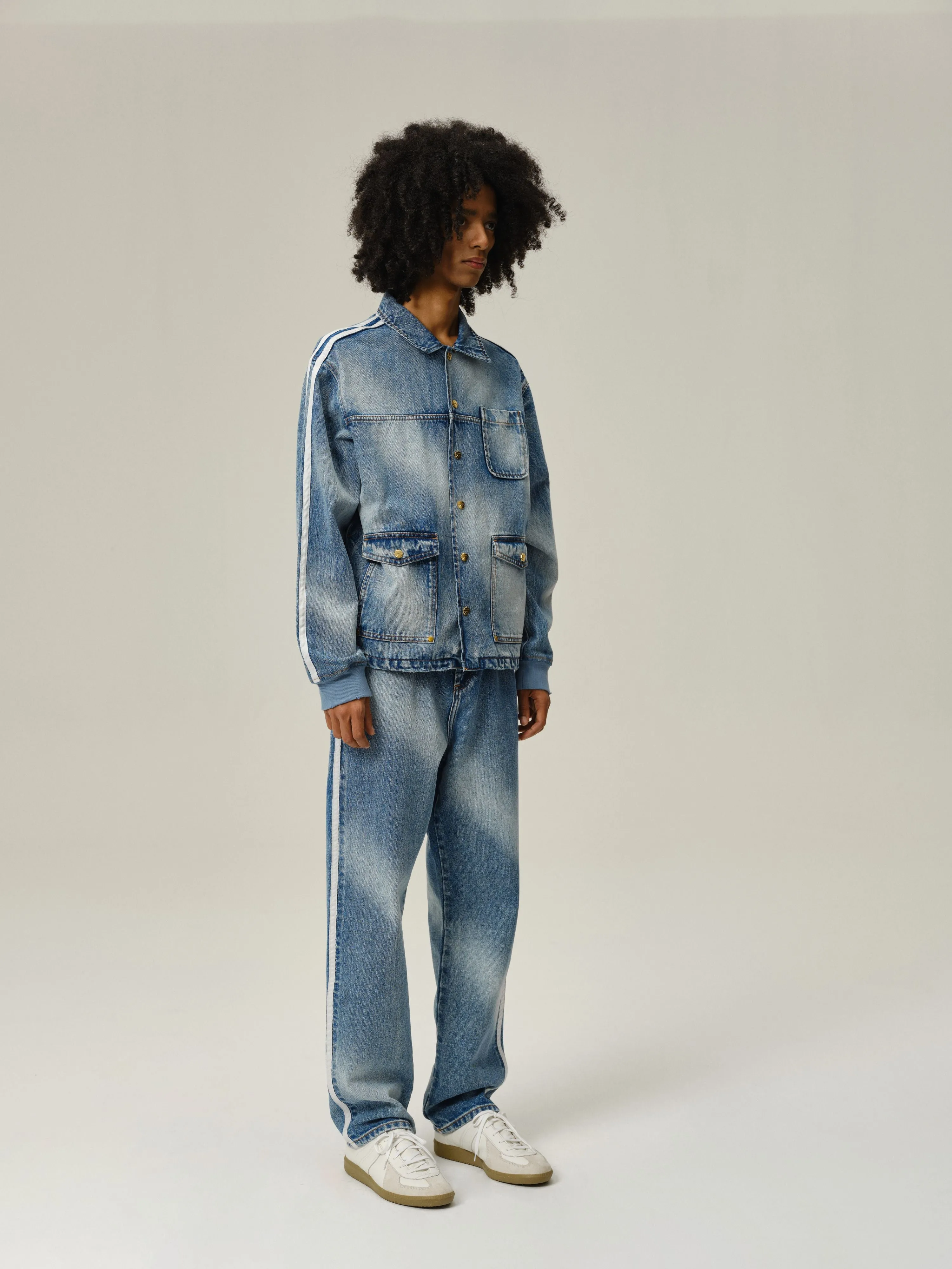 Sunfade Stripe Denim Trousers