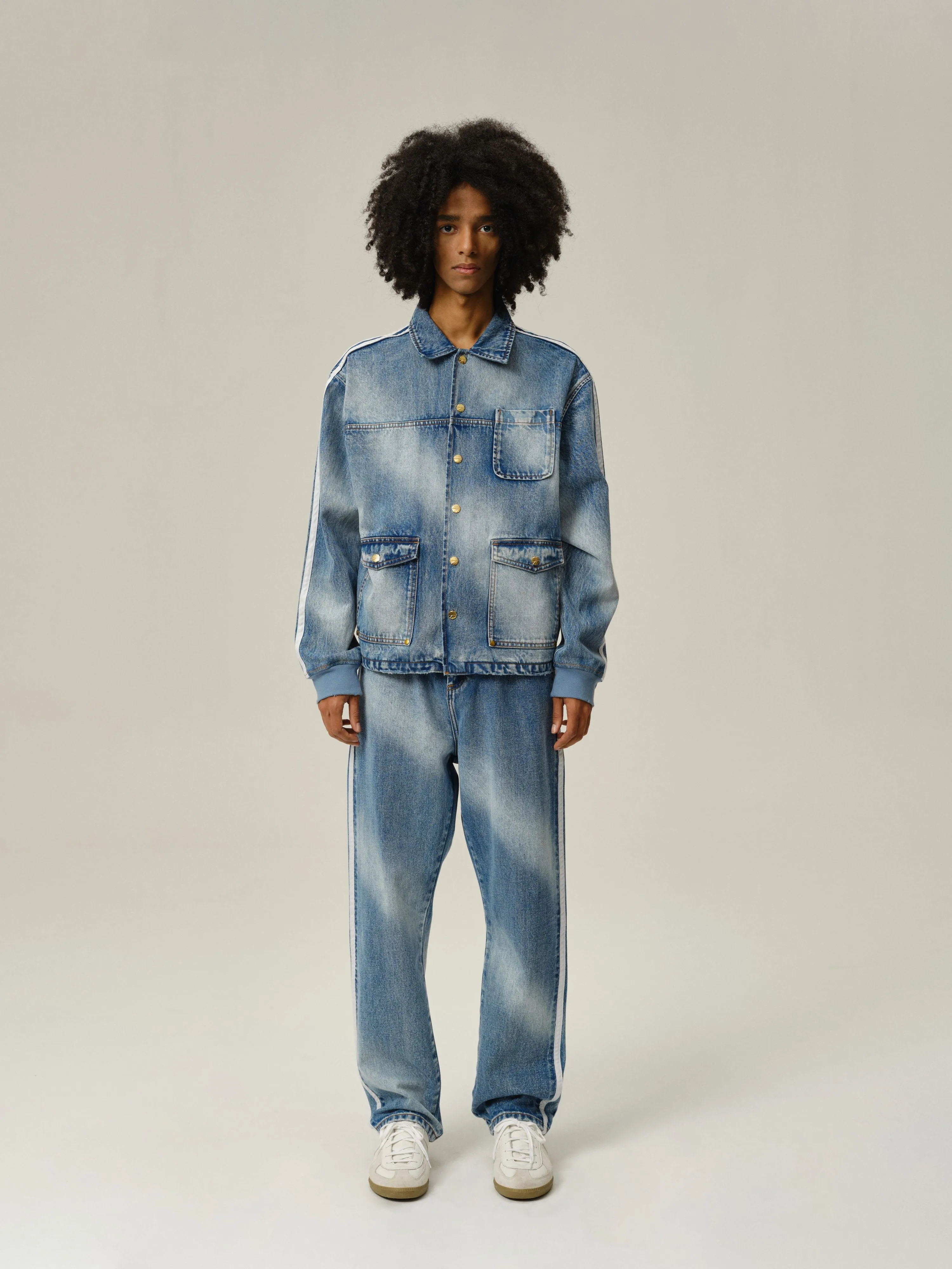 Sunfade Stripe Denim Trousers
