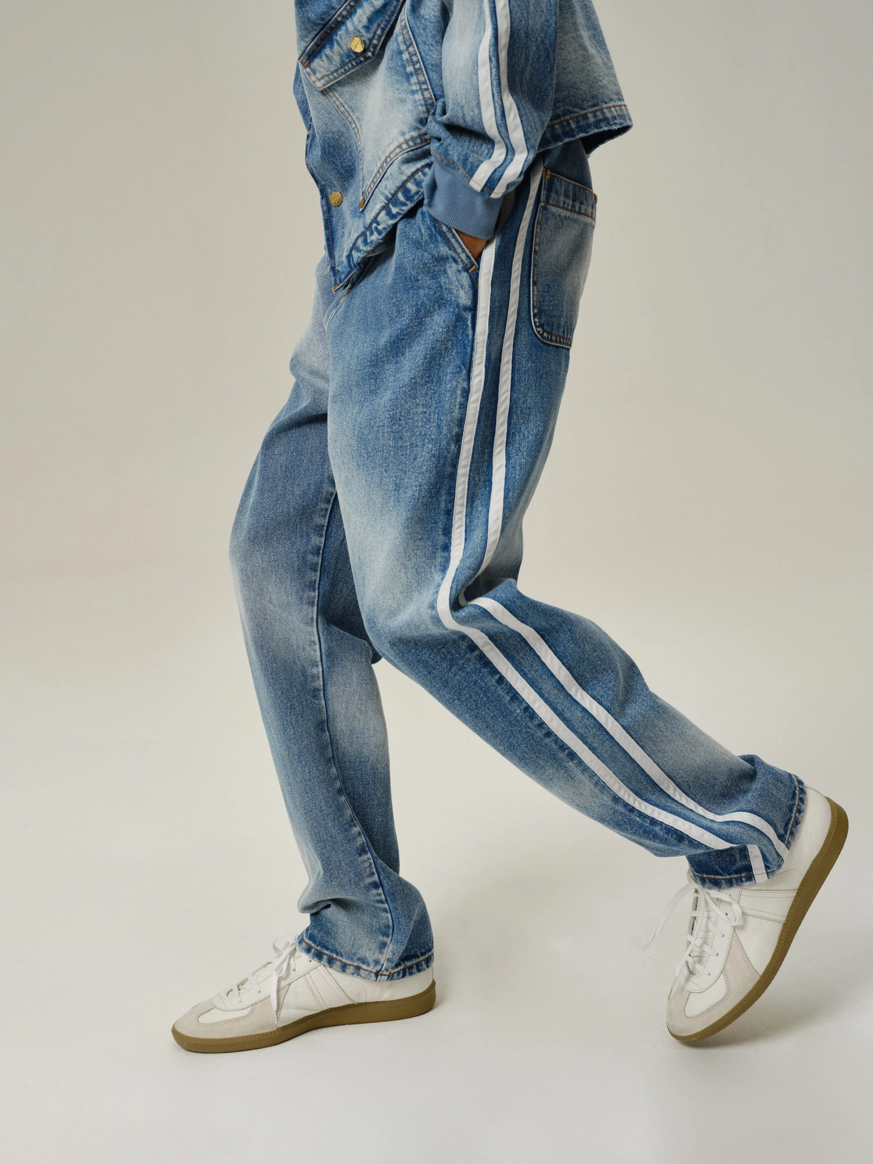 Sunfade Stripe Denim Trousers