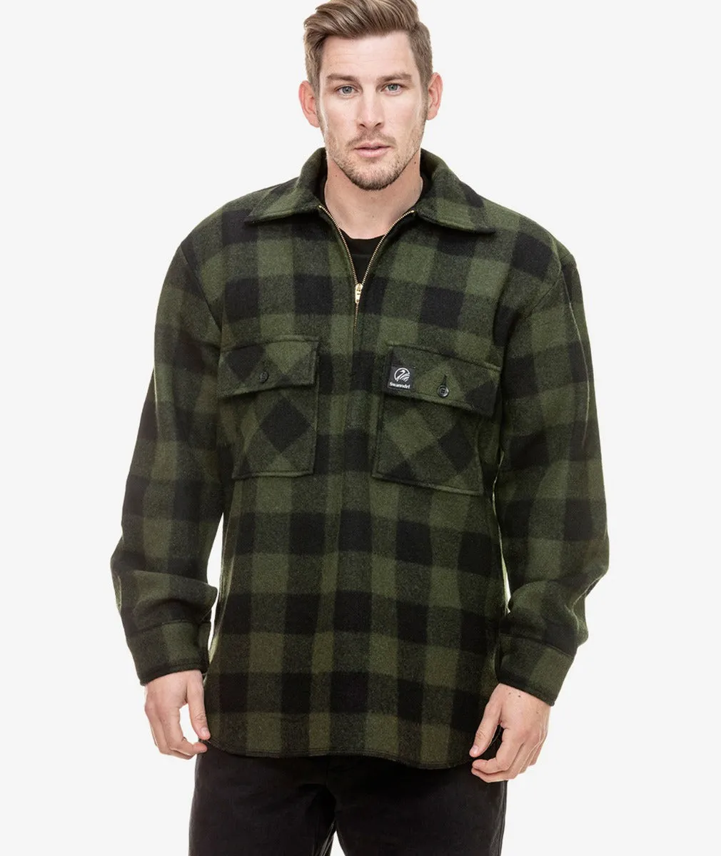 Swanndri Ranger Wool Zip Front Bushshirt - SSD0107