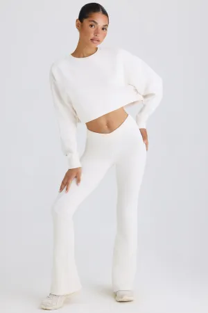 Tall Flared Trousers in White