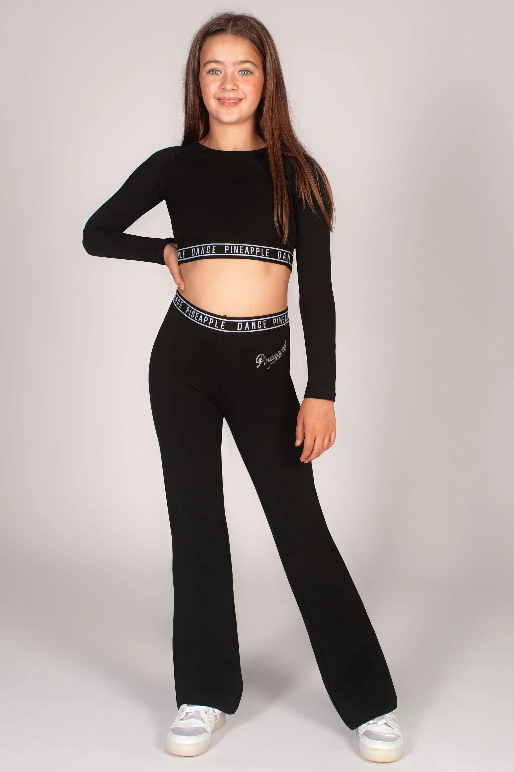 Tape Long Sleeve Crop Top