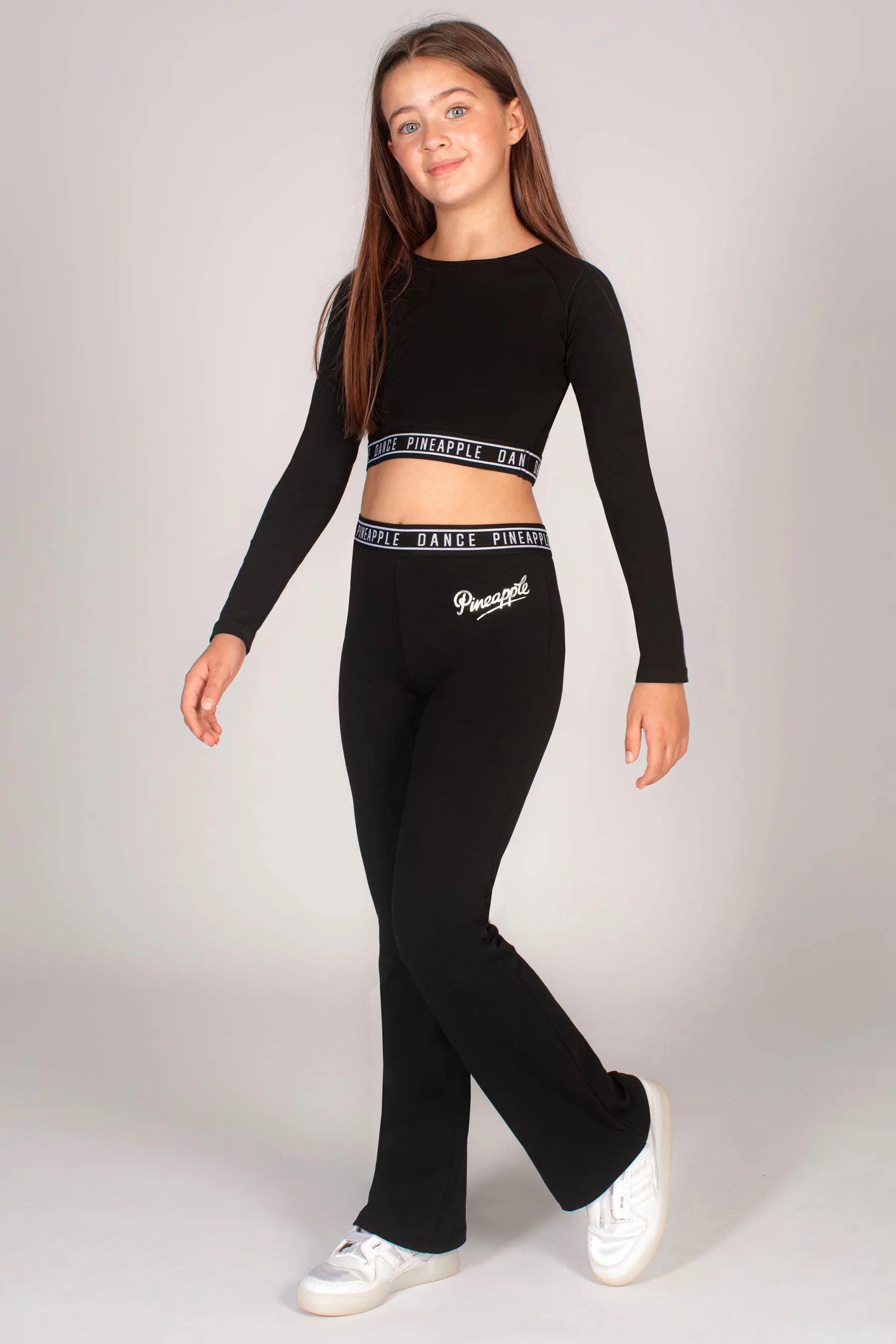 Tape Long Sleeve Crop Top