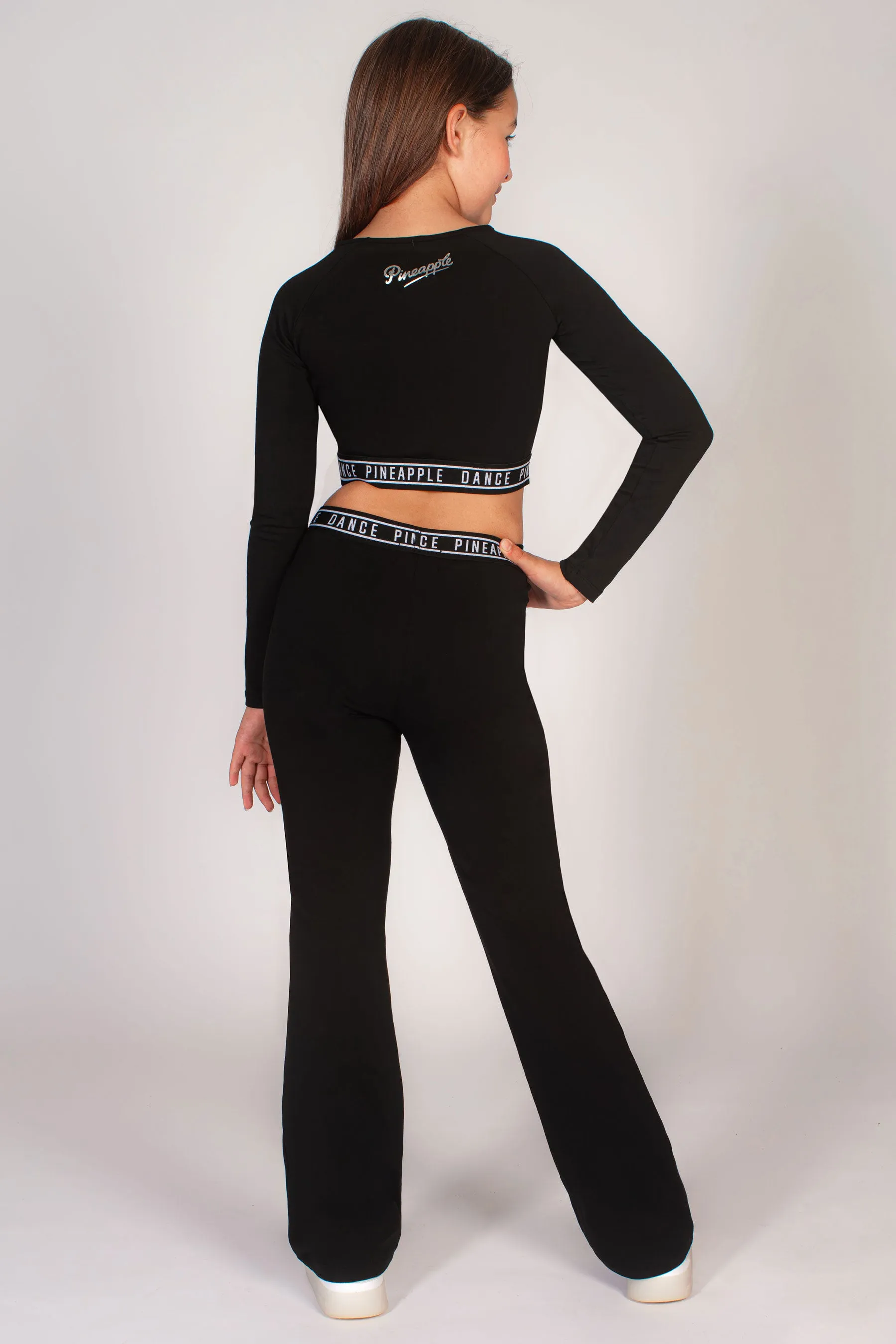 Tape Long Sleeve Crop Top