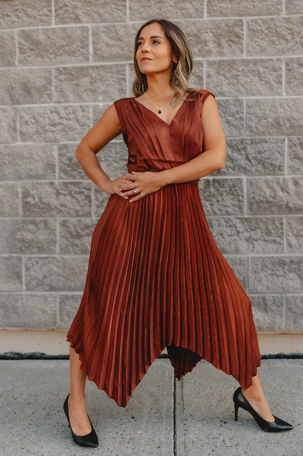 The Donna Dress by Steve Madden - Rust