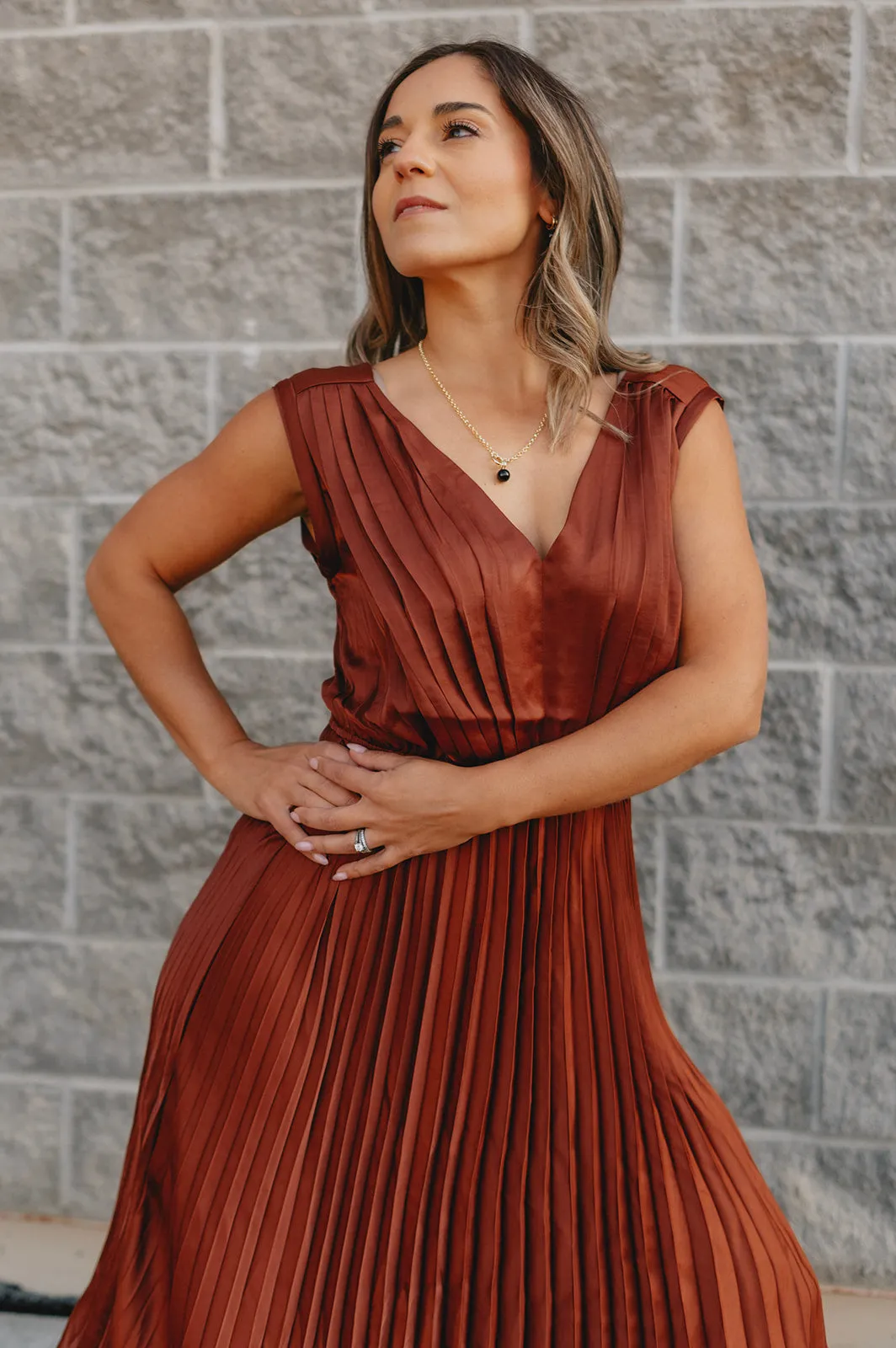 The Donna Dress by Steve Madden - Rust