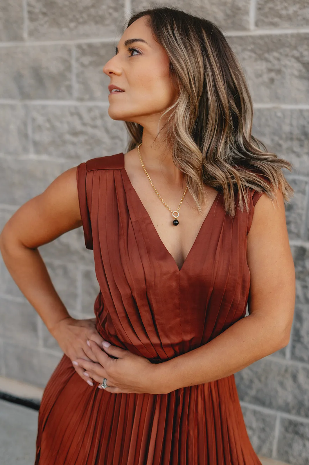 The Donna Dress by Steve Madden - Rust