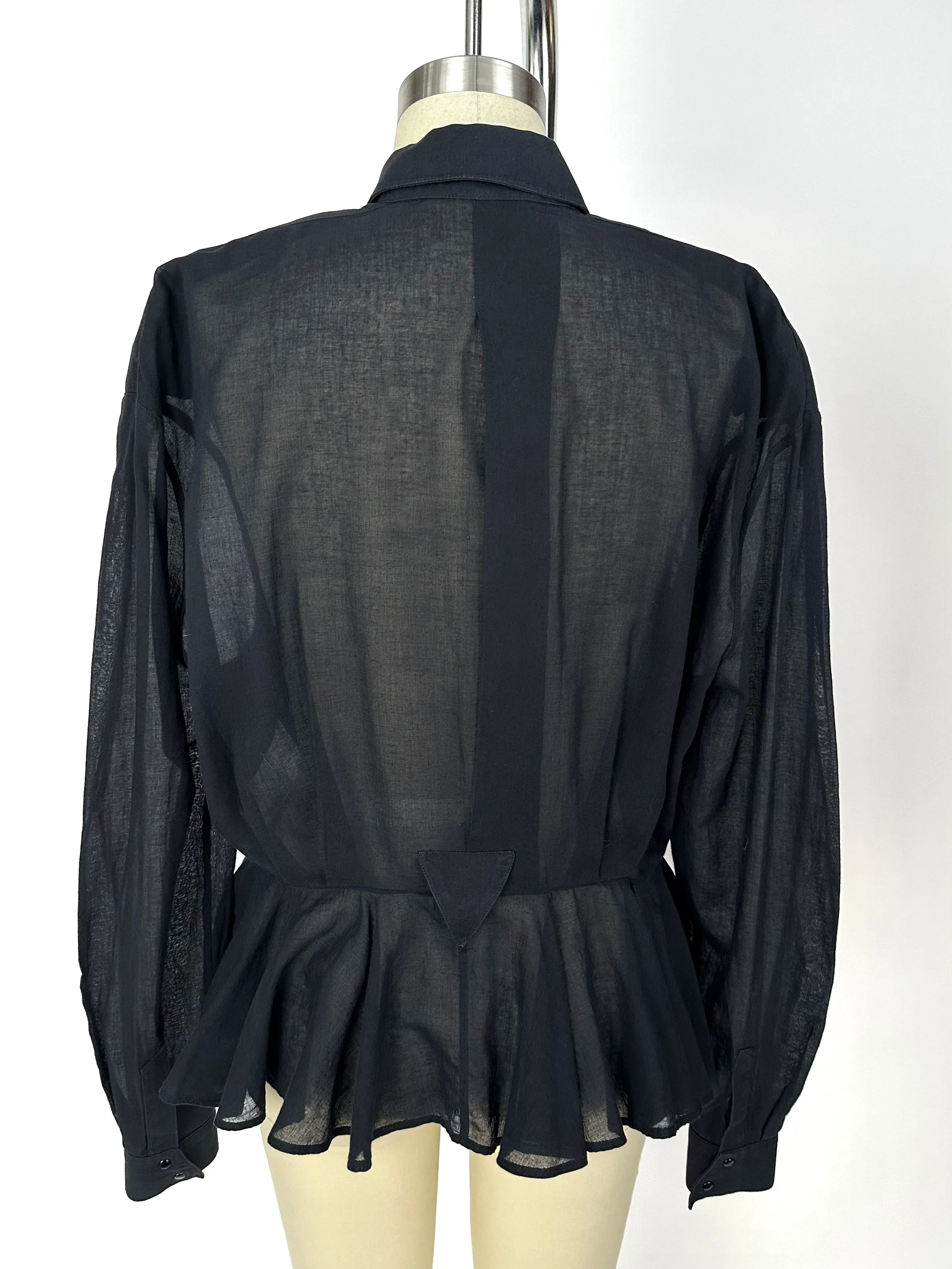 Thierry Mugler Sheer Peplum Jacket