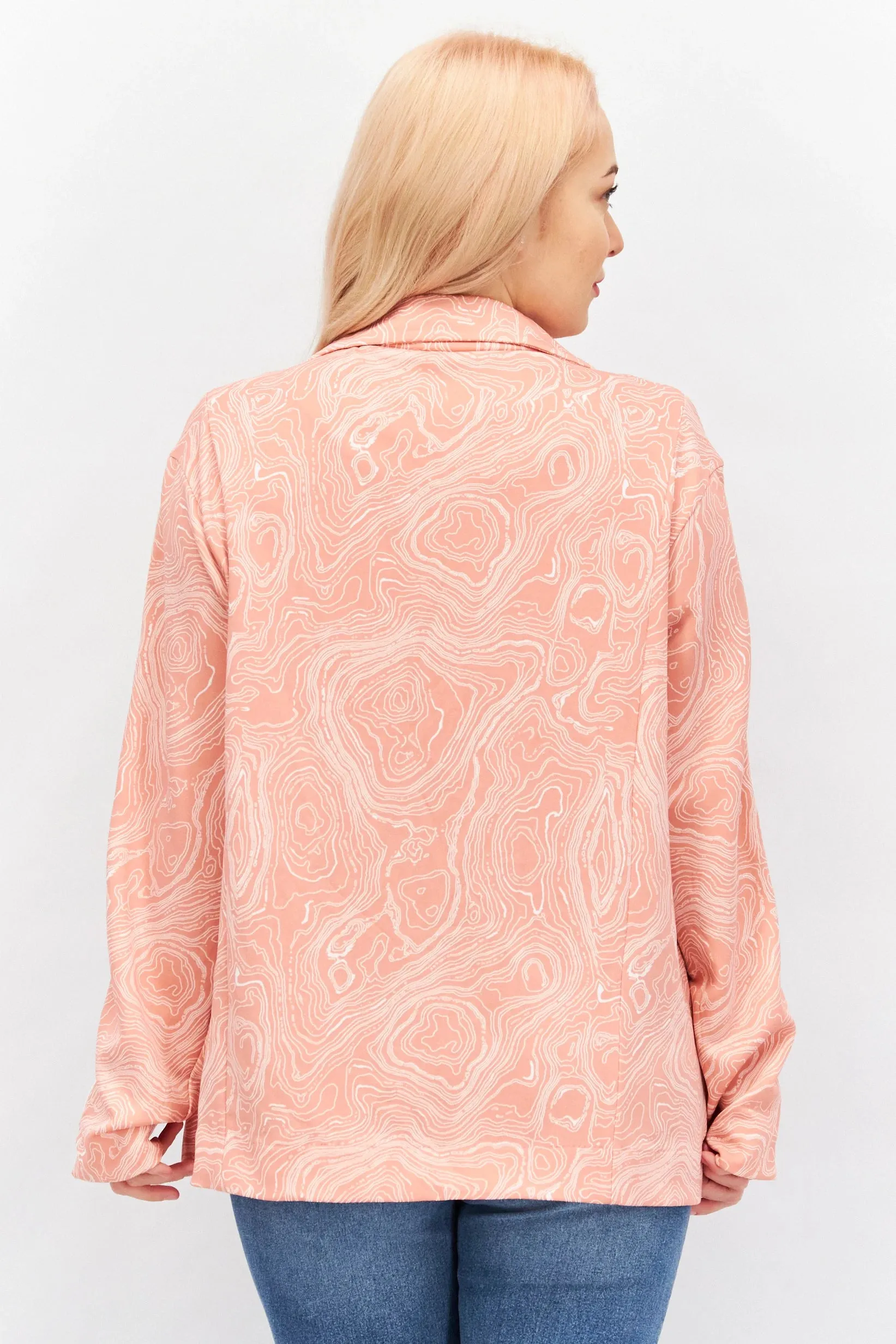TRIBE OF 6 AISHA RECYCLED OVERSIZED STRETCH BLAZER WITH TAPE DETAIL