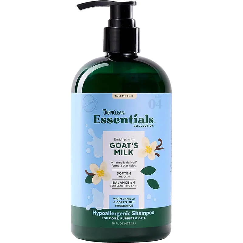 Tropiclean Essentials Hypoallergenic Goat's Milk Shampoo