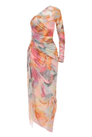 Turi Asymmetric Mesh Dress | Zuli