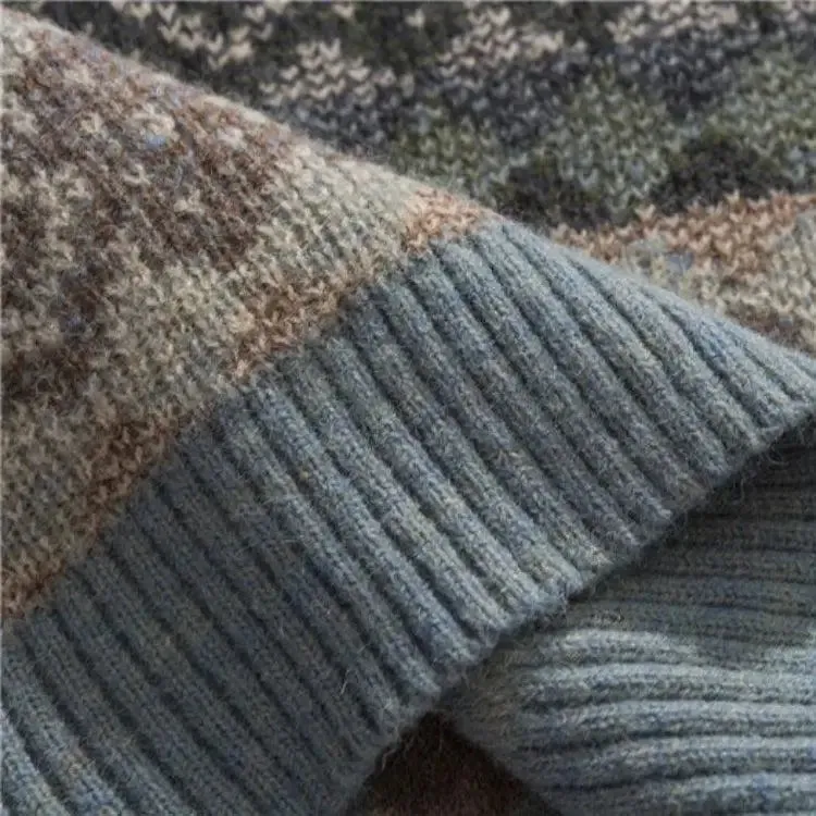 Vintage Aesthetic Jacquard Knitted Sweater for Timeless Style
