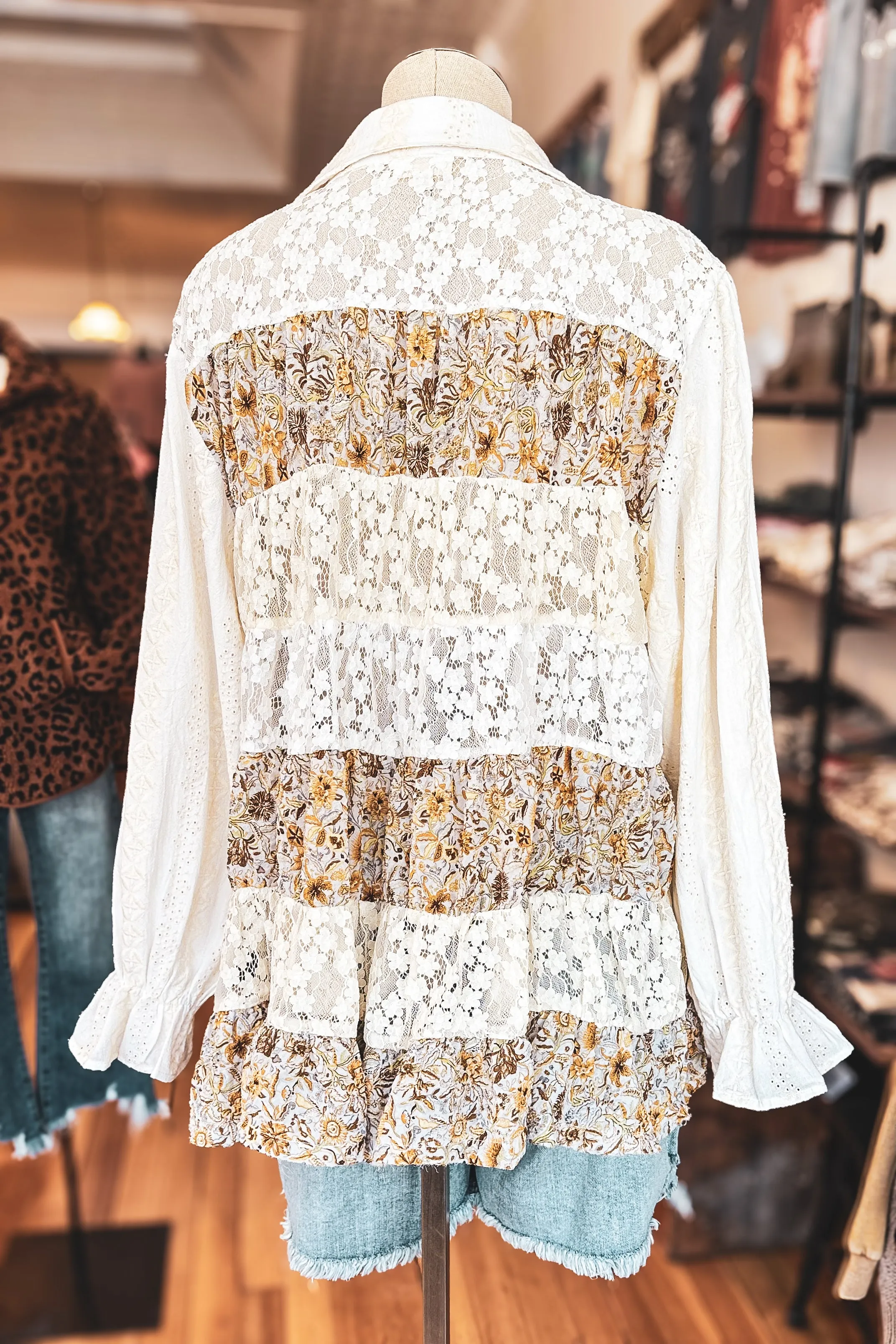 Vintage Bloom Lace Blouse