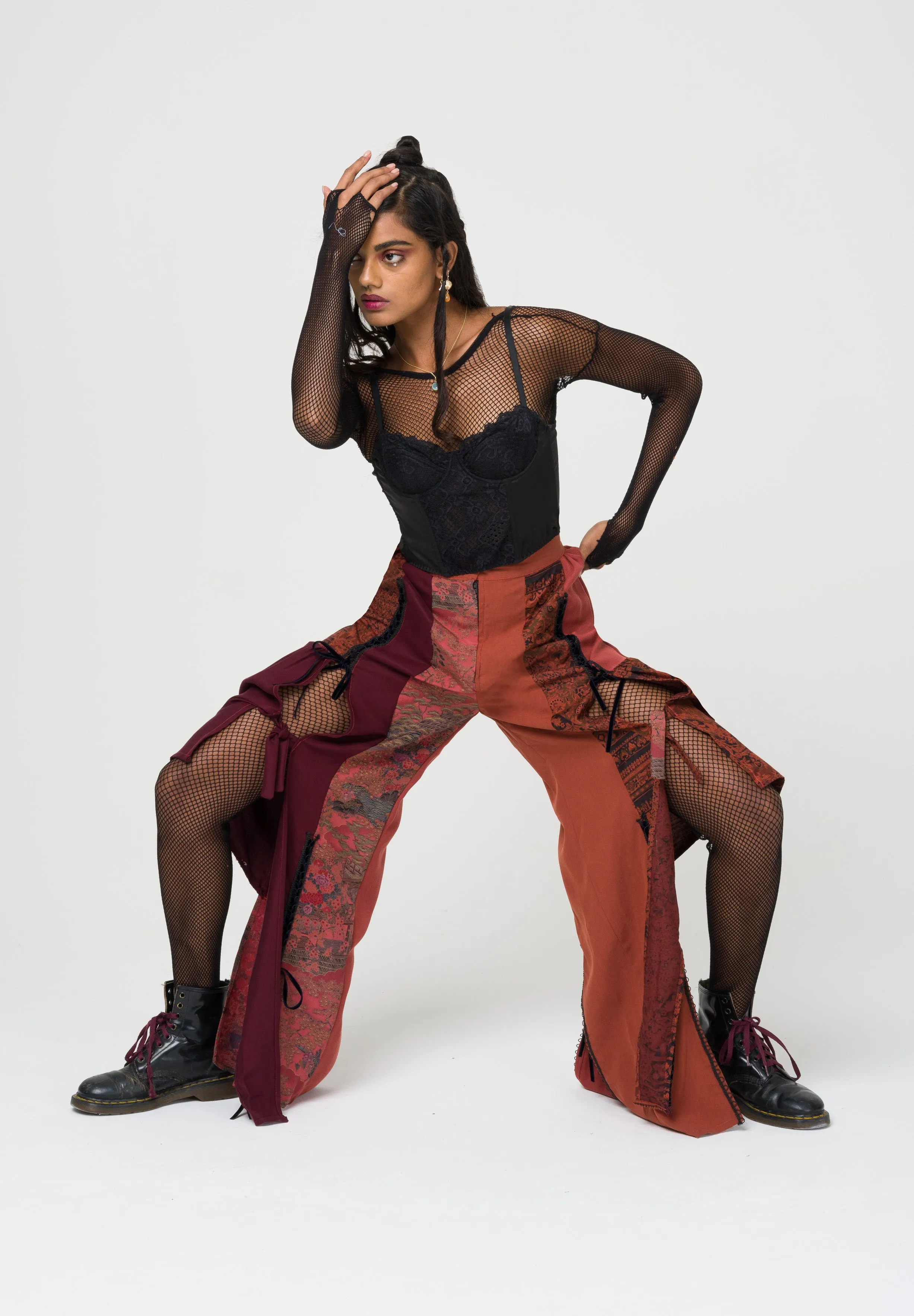 Vintage Fabric Patchwork Trousers