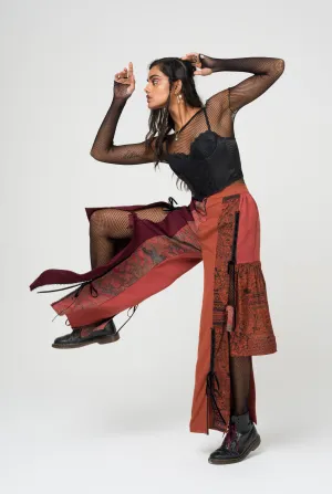 Vintage Fabric Patchwork Trousers