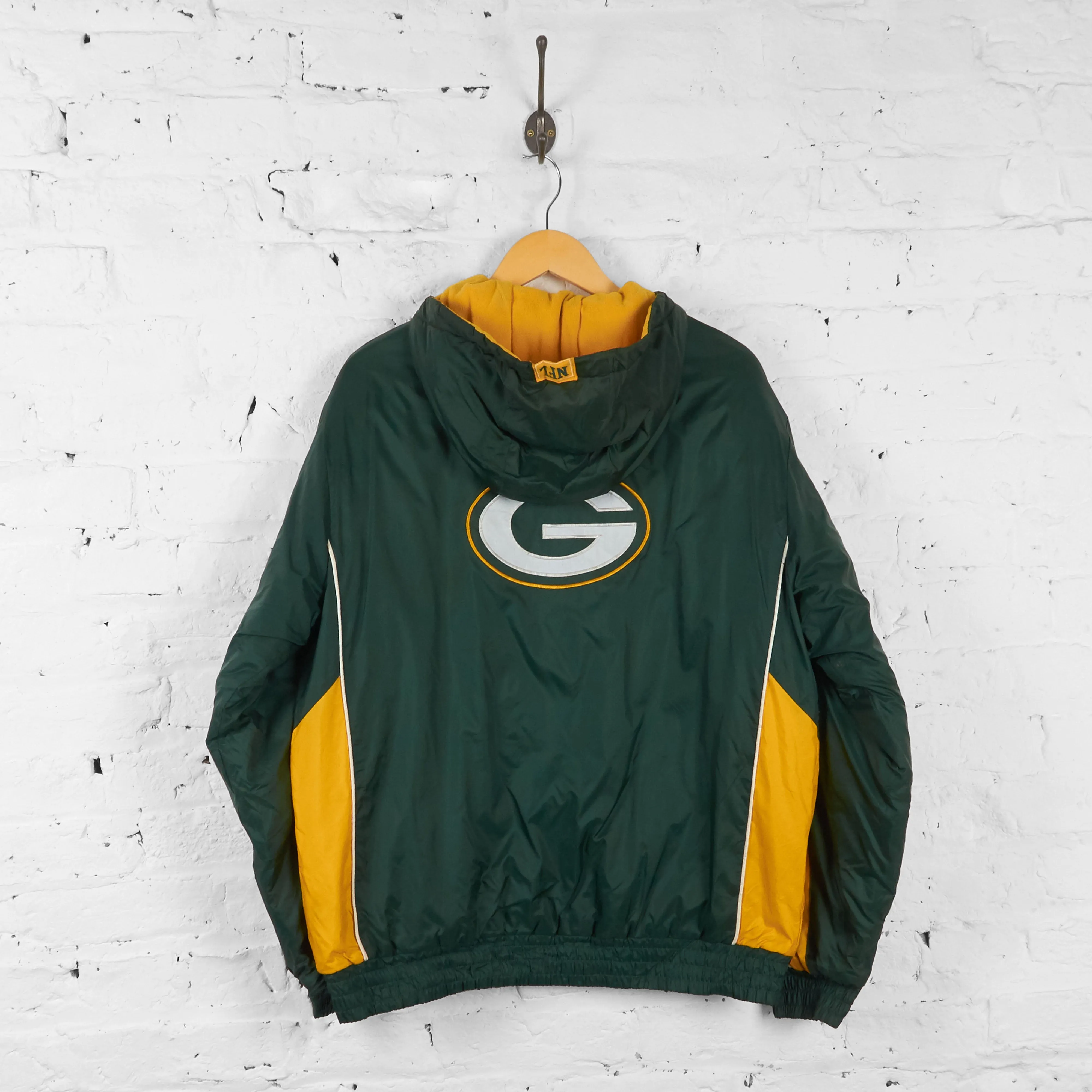 Vintage Green Bay Packers NFL Padded Jacket - Green/Yellow - M