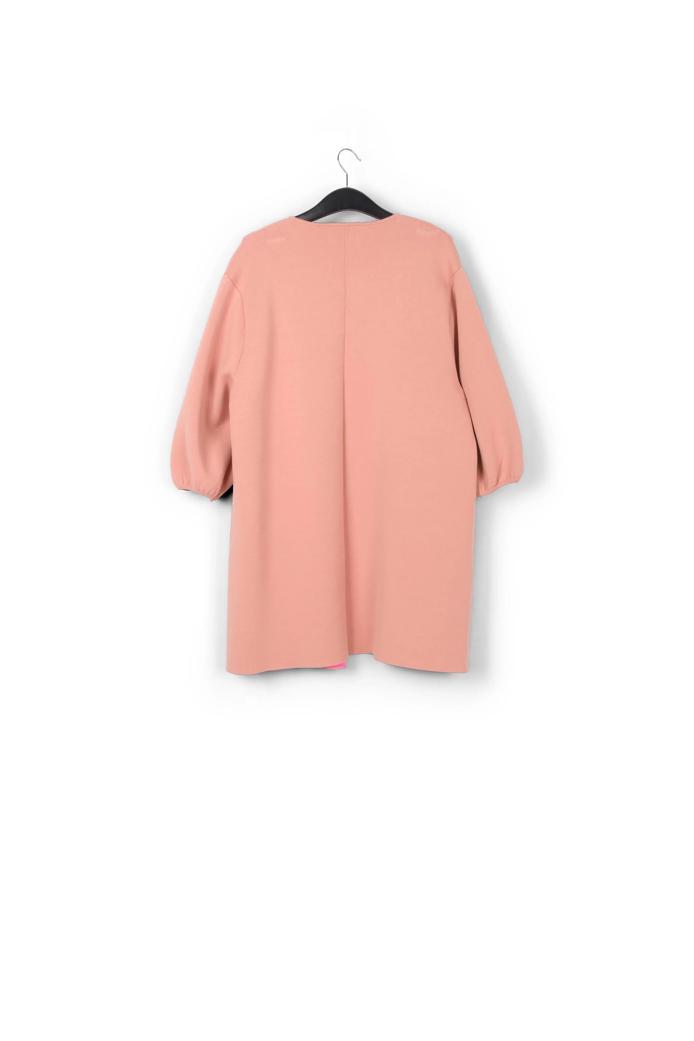 Vintage pink oversized knit coat