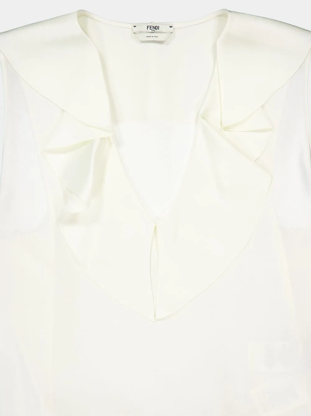 White Asymmetric Bias-Cut Dress