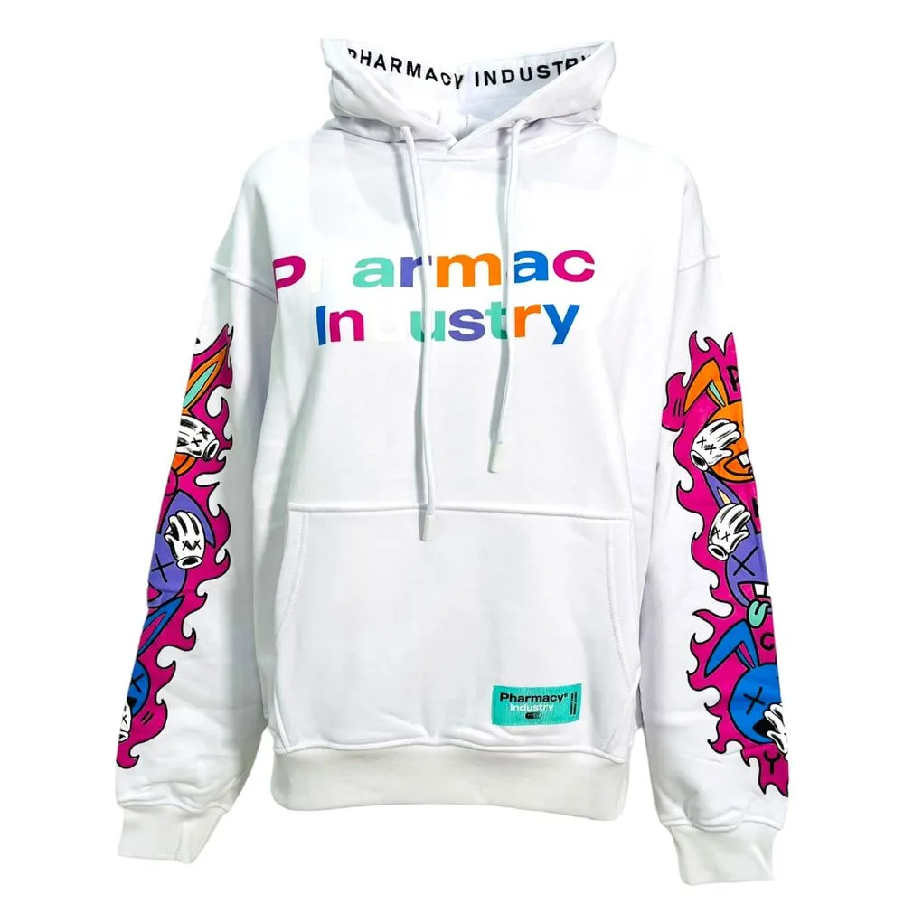White Cotton Women Sweatshirt