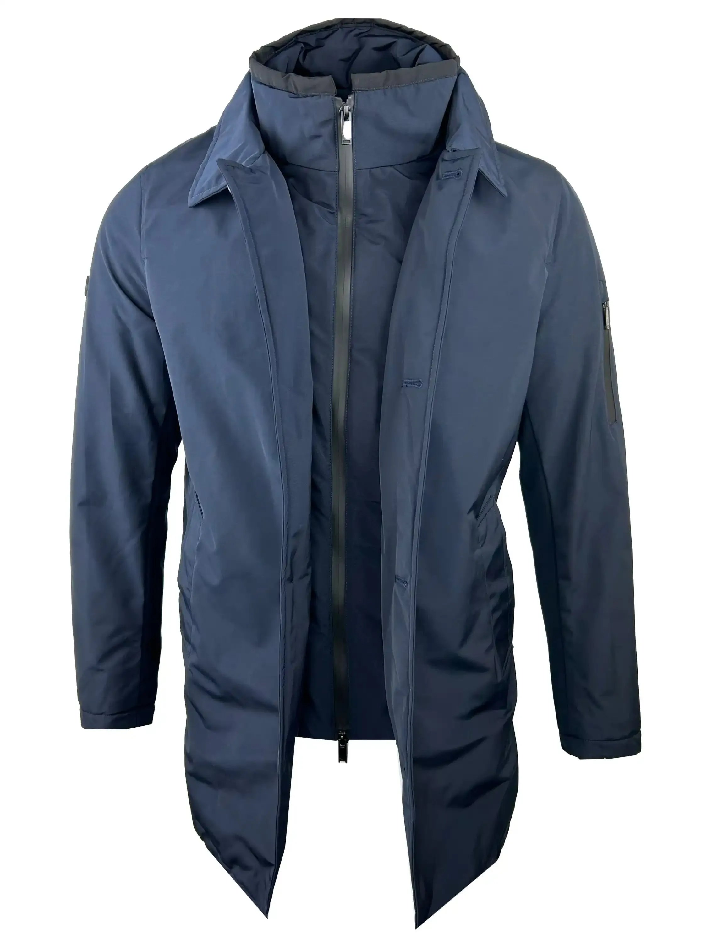 White Label Mens Hayes Water Repellant Overcoat Navy