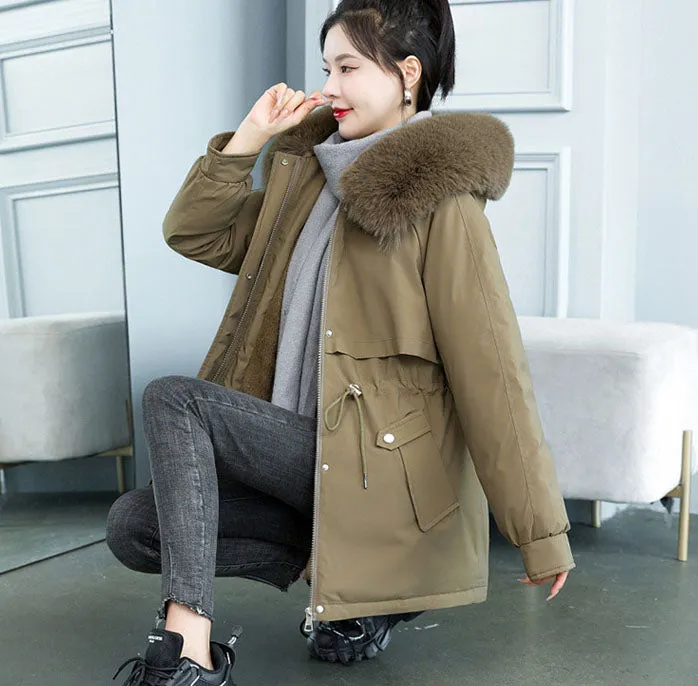 Windproof and Water-resistant Relaxed-fit Parka for Women