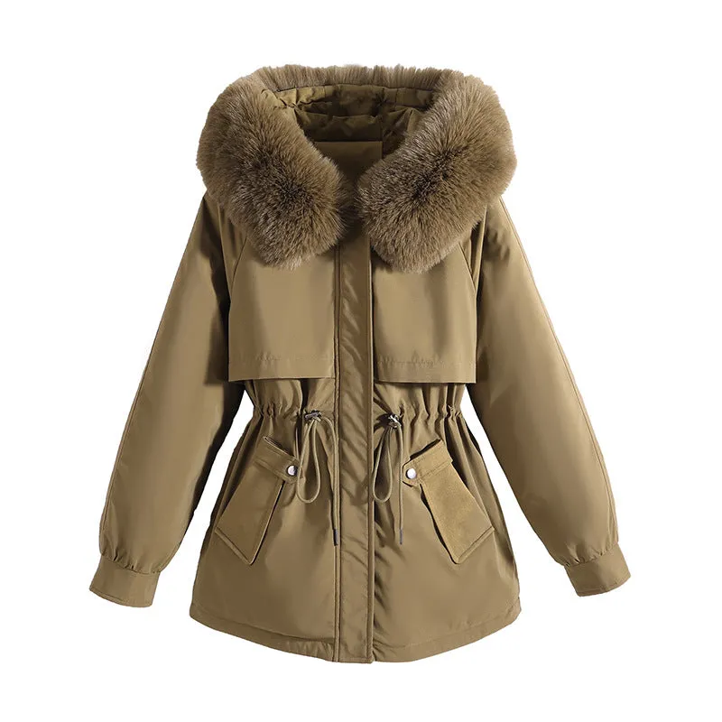 Windproof and Water-resistant Relaxed-fit Parka for Women