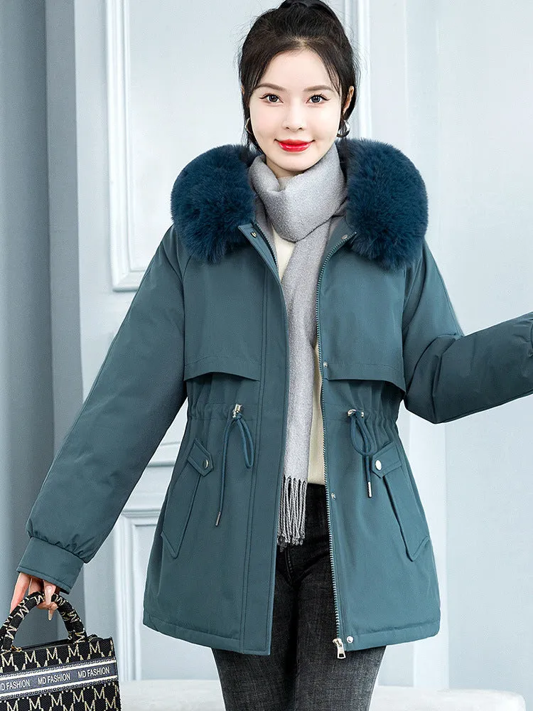 Windproof and Water-resistant Relaxed-fit Parka for Women