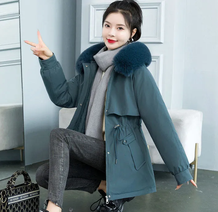 Windproof and Water-resistant Relaxed-fit Parka for Women