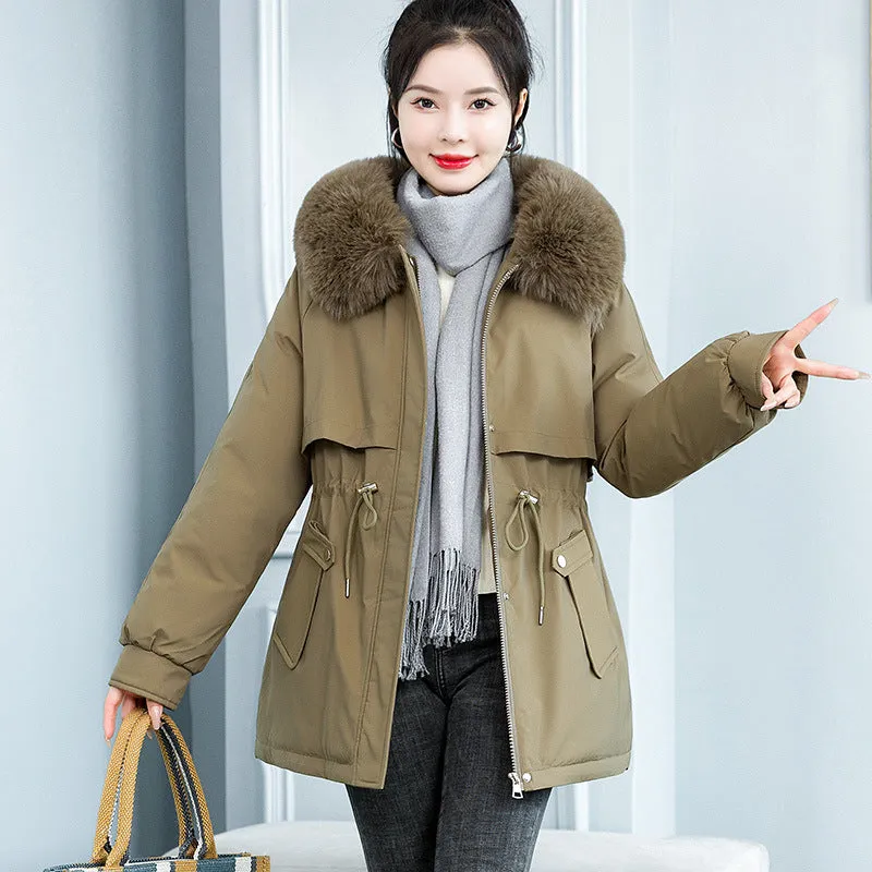 Windproof and Water-resistant Relaxed-fit Parka for Women