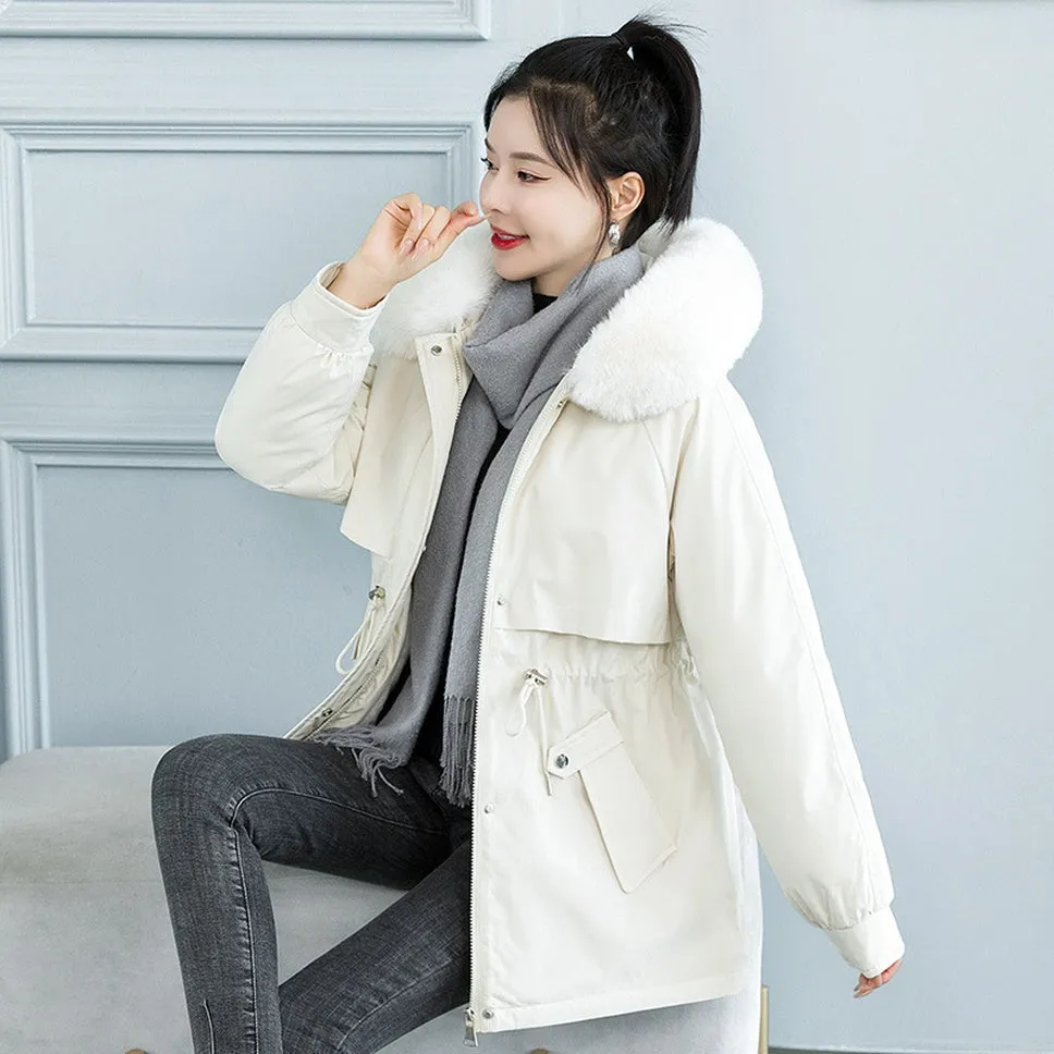 Windproof and Water-resistant Relaxed-fit Parka for Women
