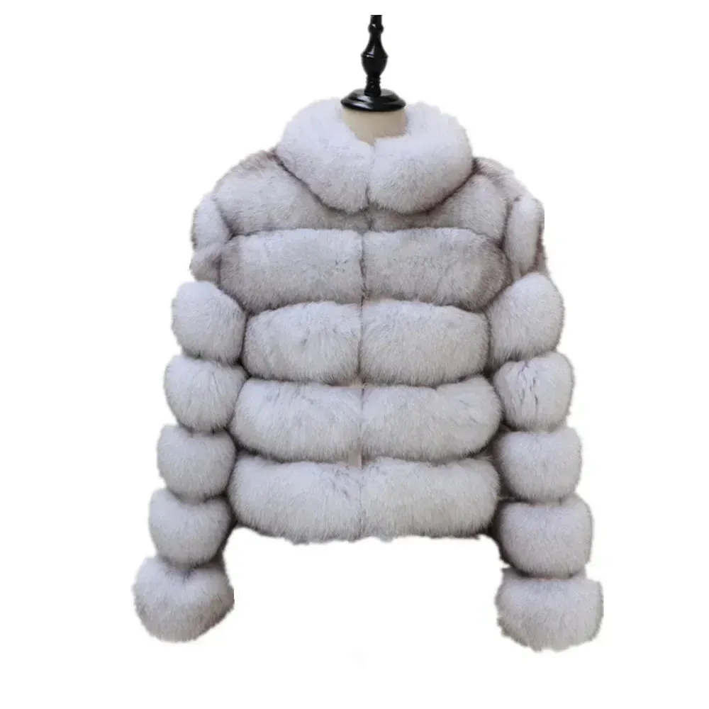 Women Faux Fox Fur Coats Maxi Coats Turn Down Collar Thick Warm Elegant Autumn Winter Open Stitch Fur Jackets Warm Streetwear