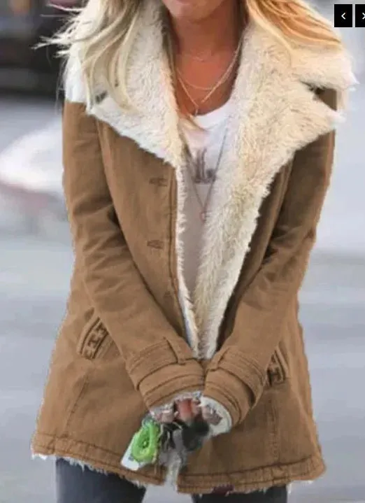 Women Warm Faux Fur Fleece Coat Jacket Lamb Wool Thickened Clothing
