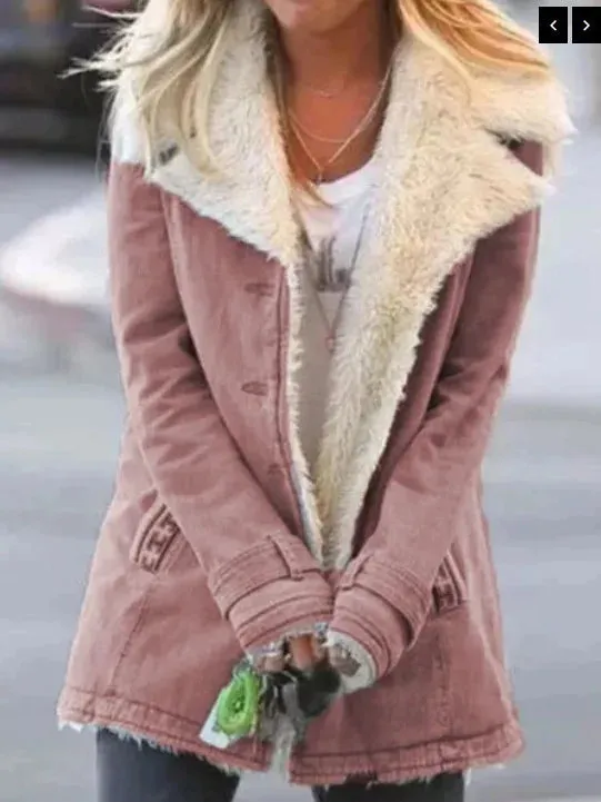 Women Warm Faux Fur Fleece Coat Jacket Lamb Wool Thickened Clothing
