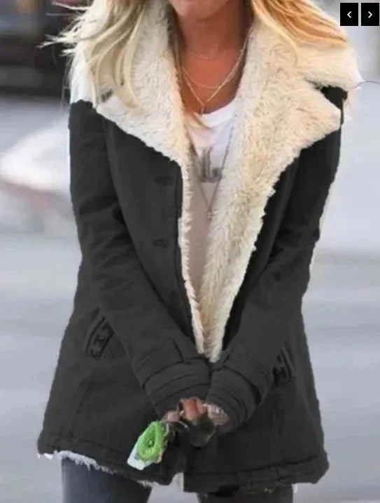 Women Warm Faux Fur Fleece Coat Jacket Lamb Wool Thickened Clothing