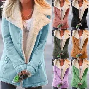 Women Warm Faux Fur Fleece Coat Jacket Lamb Wool Thickened Clothing